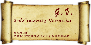 Grünczveig Veronika névjegykártya